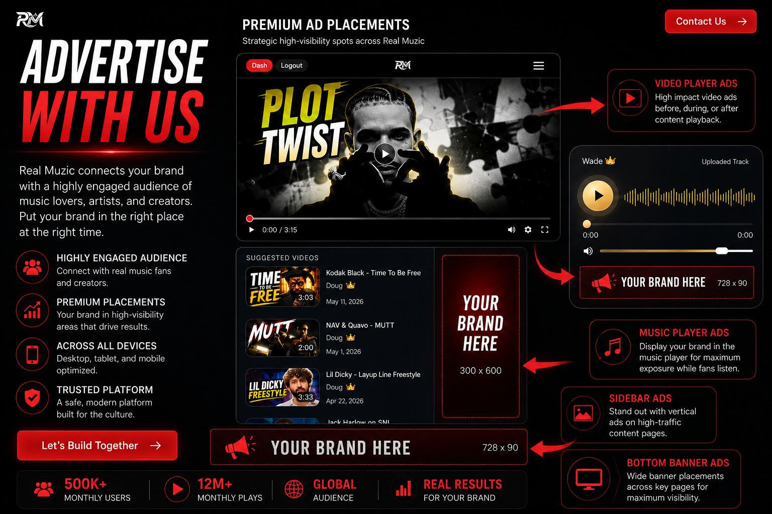 Advertise with Real Muzic premium placements